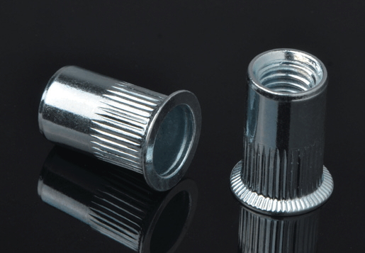 Countersunk Steel Head Knurled Body Rivet Nuts Open Type