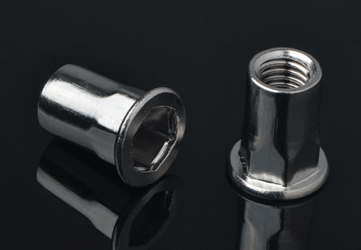 สแตนเลสสตีลหัวแบนด้านใน hex body rivet nut ประเภทเปิด