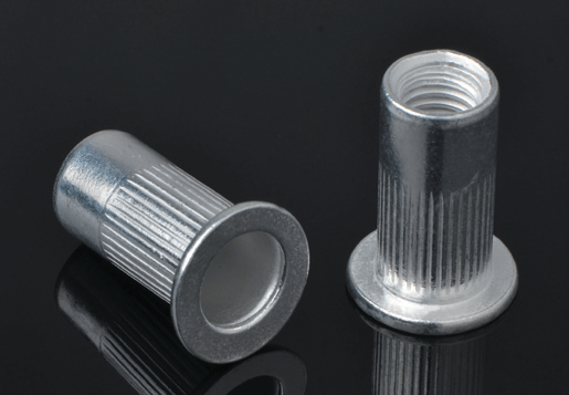 อลูมิเนียมหัวแบนร่างกาย knurled หมอกน็อตเปิดประเภท